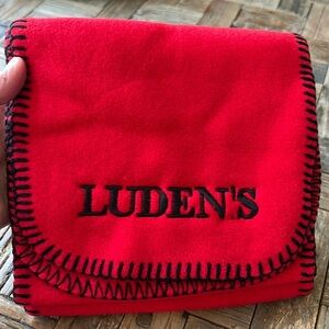 Luden’s Red Fleece Polartec Scarf 28” X 7 1/2” Unisex NEW